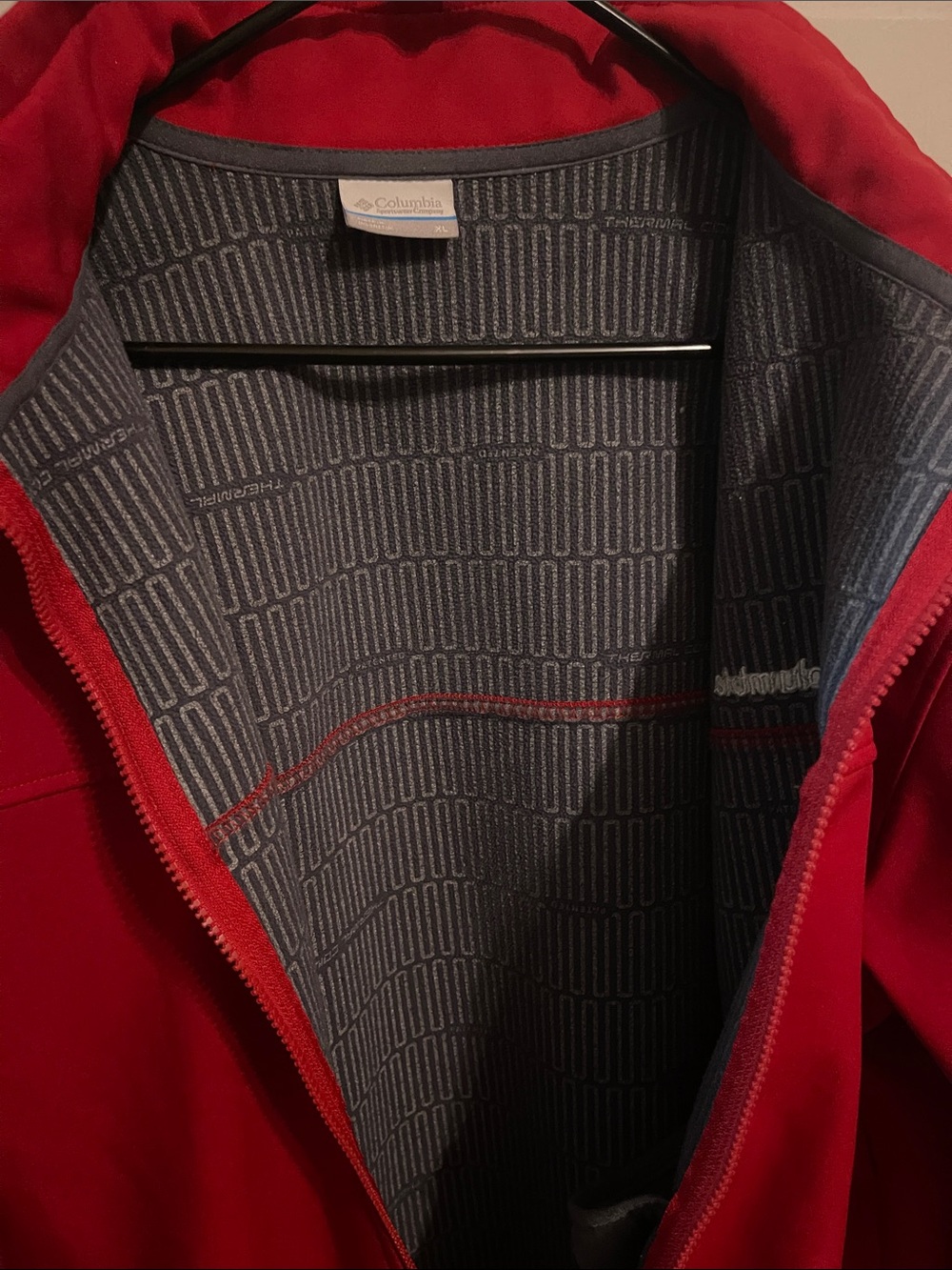 Columbia Men's Bright Red Full-Zip Fleece Jacket - Picture 5 of 7